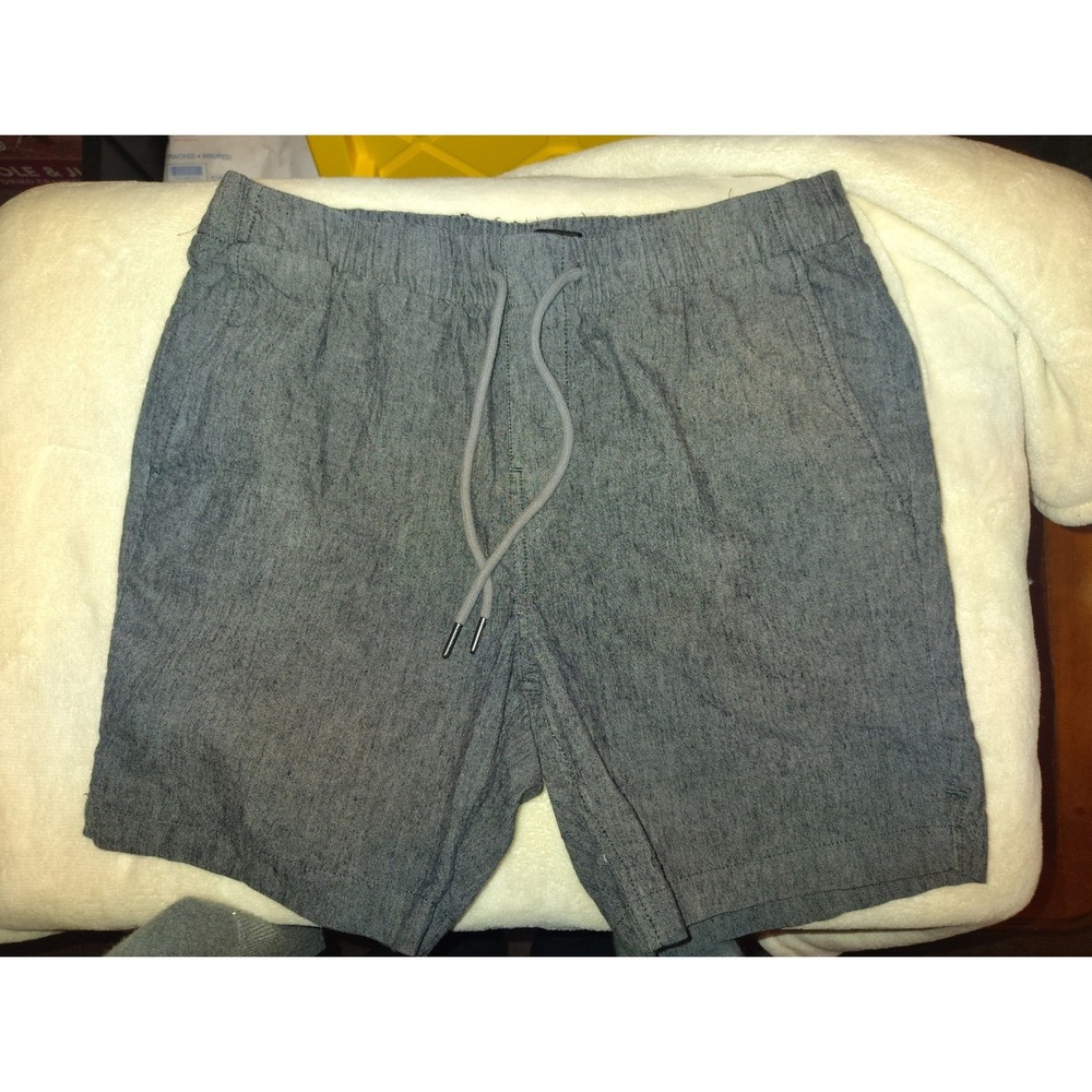 Express Mens Grey Elastic Waist Drawstring Casual Shorts Medium Heathered Grey